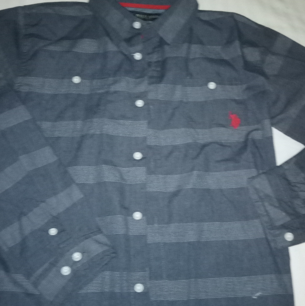 Young men's button-up u.s. polo shirt